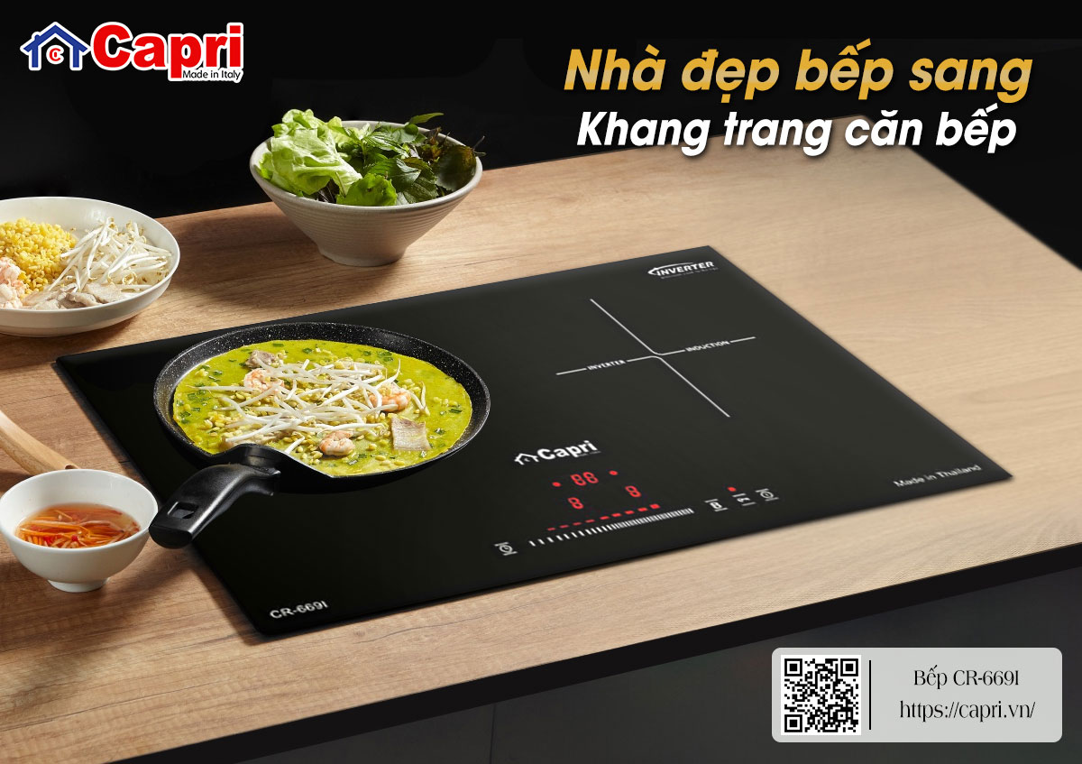Bếp điện từ đôi lắp âm Capri Việt Nam